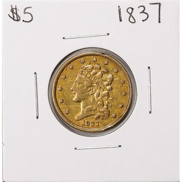 1837 $5 Classic Head Half Eagle Gold Coin