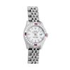 Image 2 : Rolex Ladies Stainless Steel White Index Ruby and Diamond Datejust Wristwatch