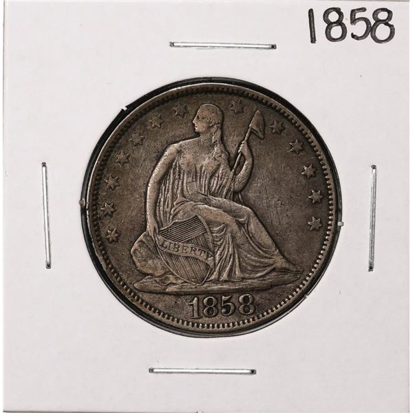 1858 Seated Liberty Half Dollar Coin