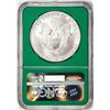 Image 2 : 1991 $1 American Silver Eagle Coin NGC MS69 Green Core