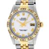 Image 1 : Rolex Men's Two Tone White Roman Diamond Datejust Wristwatch