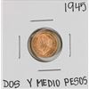 Image 1 : 1945 Mexico Dos Y Medio Pesos Gold Coin