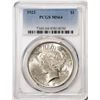Image 1 : 1923 $1 Peace Silver Dollar Coin PCGS MS64