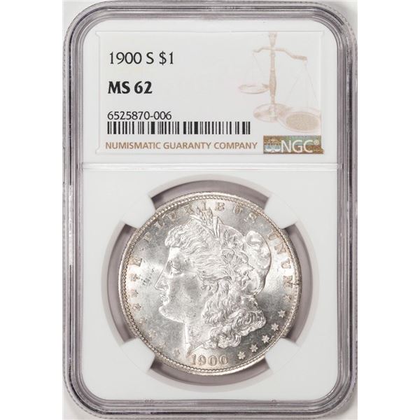 1900-S $1 Morgan Silver Dollar Coin NGC MS62