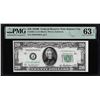 Image 1 : 1950B $20 Federal Reserve Note Kansas City Fr.2061-J PMG Choice Uncirculated 63EPQ