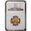 Image 1 : 1900 $5 Liberty Head Half Eagle Gold Coin NGC MS63