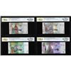 Image 1 : Lot of 2014 Kuwait 1/4, 1/2, 1 & 5 Dinar Notes PCGS Gem Uncirculated 66PPQ