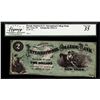 Image 1 : 1800's $2 Bryant Statton & Co Int'l College Bank Note New York, NY Legacy Very Fine 35
