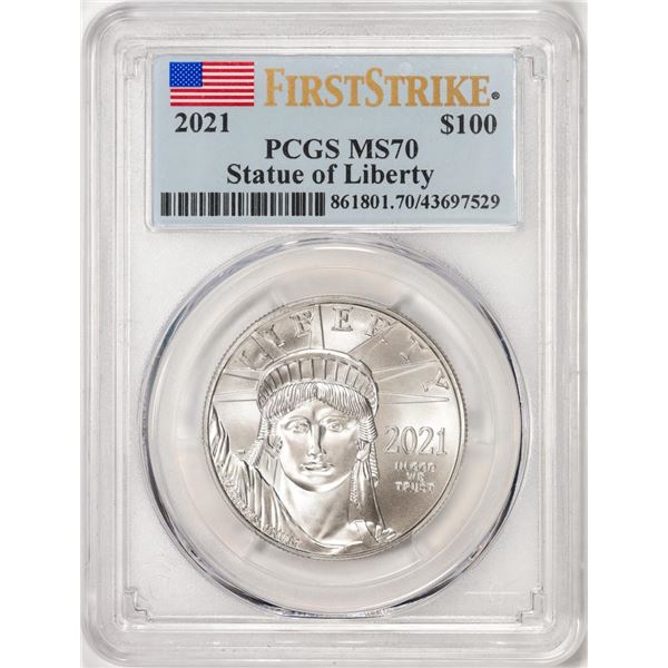 2021 $100 Platinum American Eagle Coin PCGS MS70 First Strike