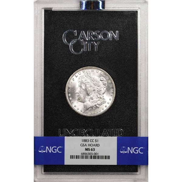 1883-CC $1 Morgan Silver Dollar Coin NGC MS63 GSA Hoard Uncirculated