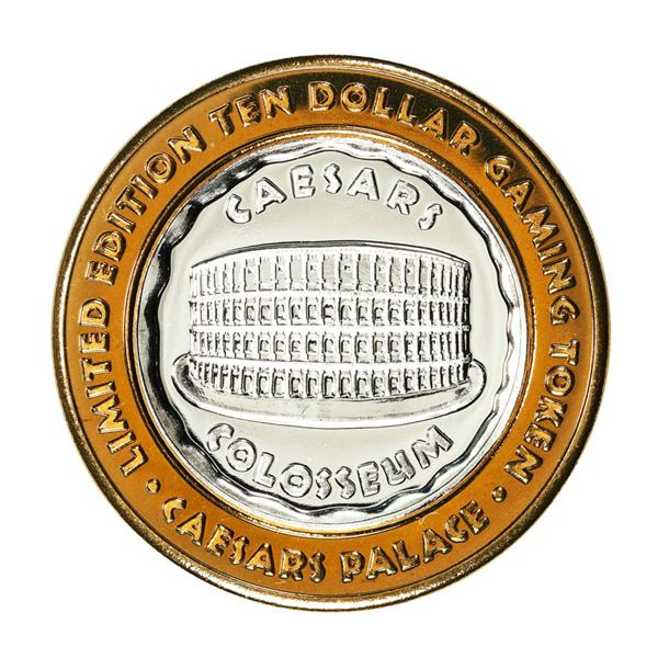 .999 Silver Caesars Palace Las Vegas, Nevada $10 Casino Limited Edition Gaming Token