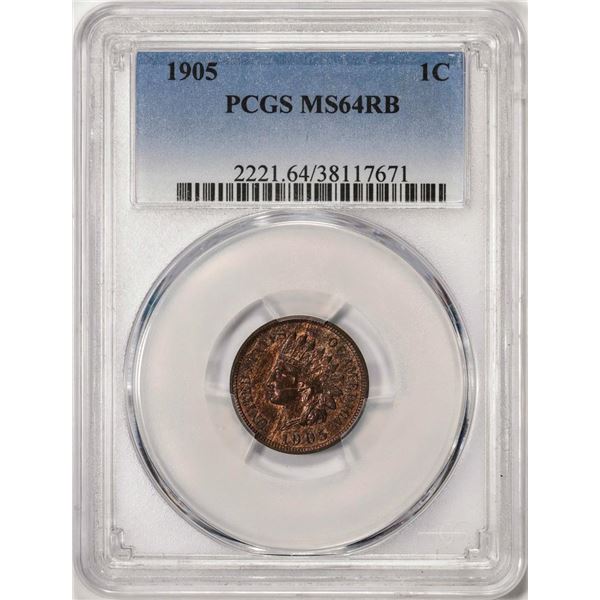 1905 Indian Head Cent Coin PCGS MS64RB