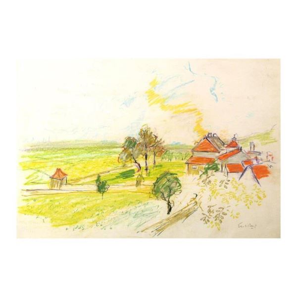 Wayne Ensrud "Morey-St-Denis, Burgundy" Original Pastel on Paper