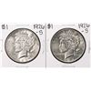 Image 1 : Lot of (2) 1926-S $1 Peace Silver Dollar Coins