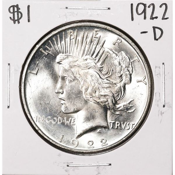 1922-D $1 Peace Silver Dollar Coin