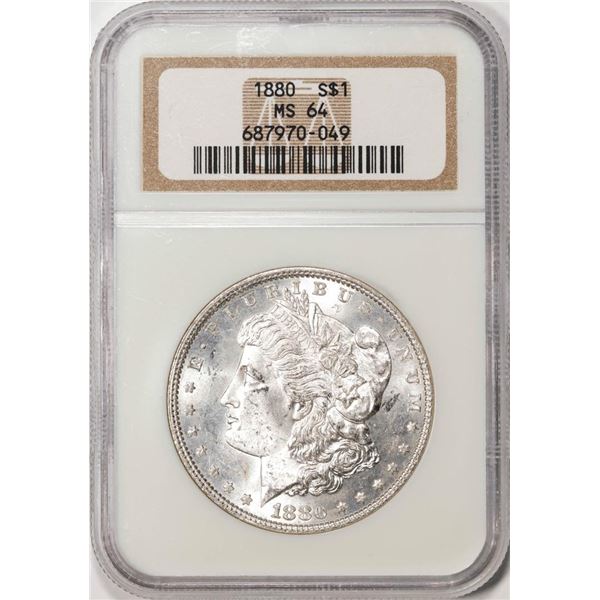 1880 $1 Morgan Silver Dollar Coin NGC MS64