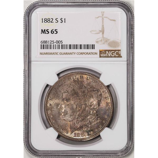 1882-S $1 Morgan Silver Dollar Coin NGC MS65