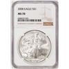 Image 1 : 2008 $1 American Silver Eagle Coin NGC MS70