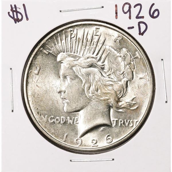 1926-D $1 Peace Silver Dollar Coin