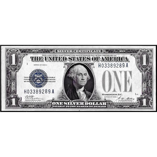 1928A $1 Funnyback Silver Certificate Note