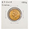 Image 1 : 1856 $3 Indian Princess Head Gold Coin