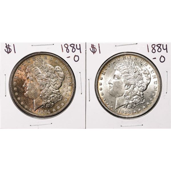 Lot of (2) 1884-O $1 Morgan Silver Dollar Coins