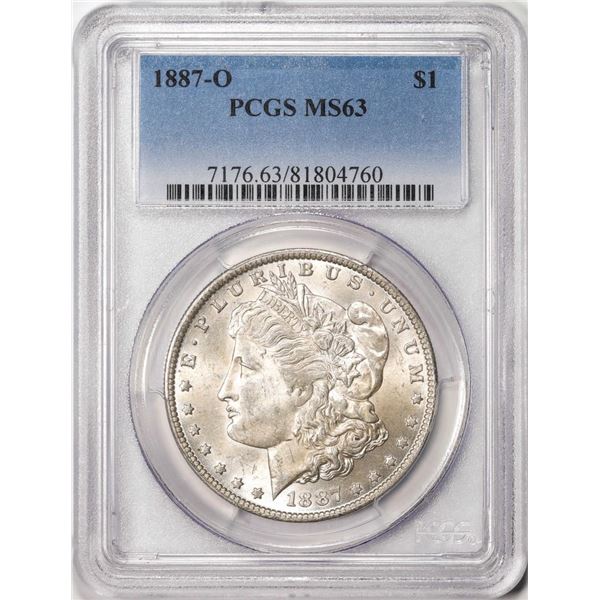 1887-O $1 Morgan Silver Dollar Coin PCGS MS63