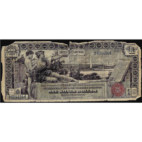 1896 $1 Educational Silver Certificate Note