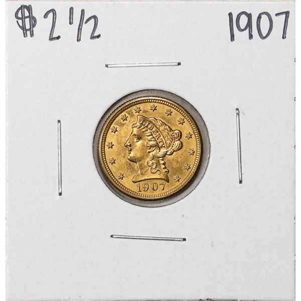 1907 $2 1/2 Liberty Head Quarter Eagle Gold Coin