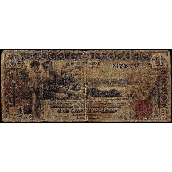 1896 $1 Educational Silver Certificate Note