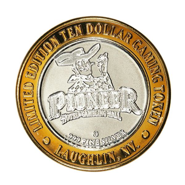 .999 Fine Silver Pioneer Laughlin, Nevada $10 Limited Edition Gaming Token