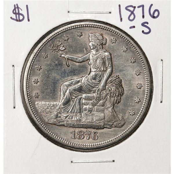 1876-S $1 Trade Silver Dollar Coin