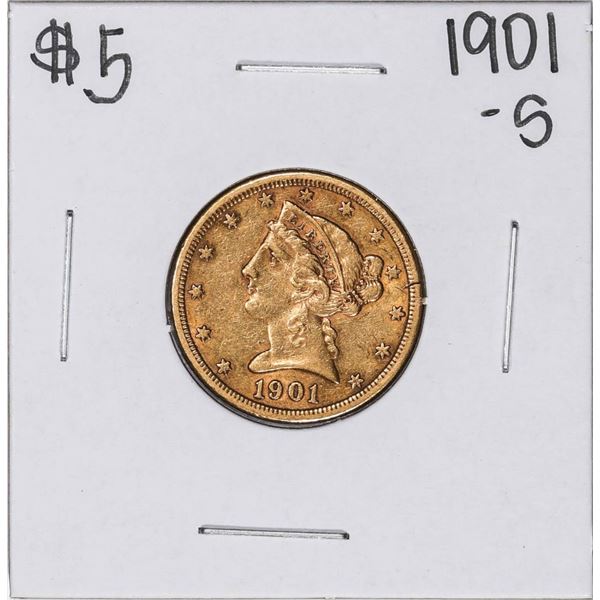 1901-S $5 Liberty Head Half Eagle Gold Coin