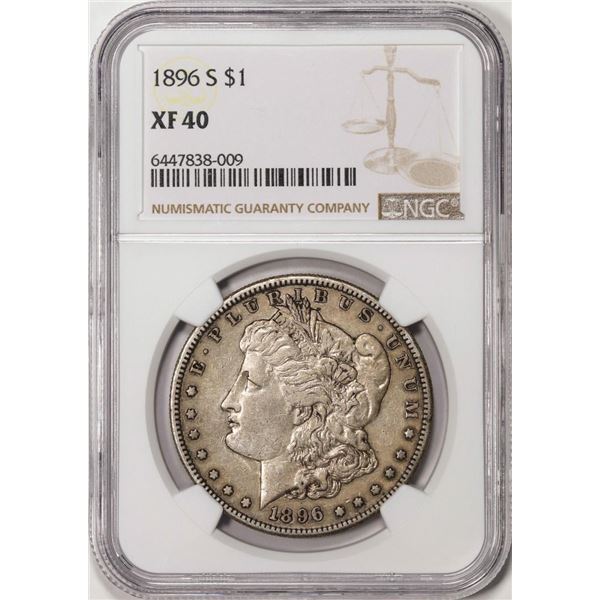 1896-S $1 Morgan Silver Dollar Coin NGC XF40