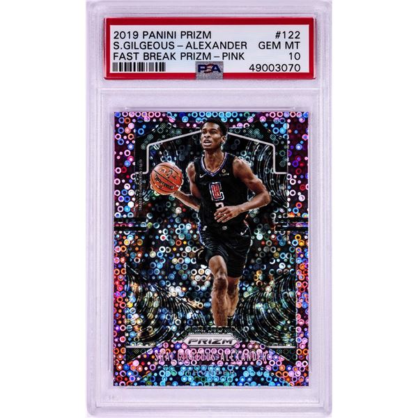 2019 Panini Prizm Fast Break Pink Shai Gilgeous-Alexander NBA Card #122 PSA Gem Mint 10