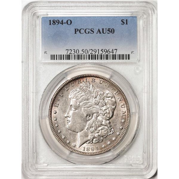 1894-O $1 Morgan Silver Dollar Coin PCGS AU50