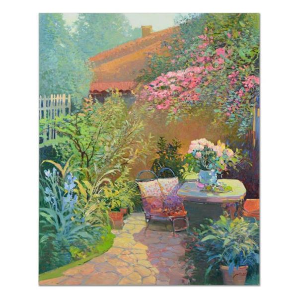 Ming Feng "Backyard Retreat" Original Oil on Canvas