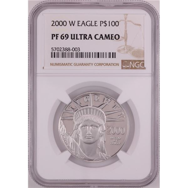 2000-W $100 Proof Platinum American Eagle Coin NGC PF69 Ultra Cameo