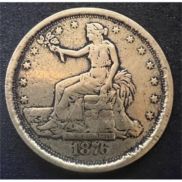 1876-S Trade Dollar - San Francisco Mintage - F RARE COIN