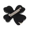Image 2 : Chanel Clover Brooch Brooch Black Resin and Rhinestones