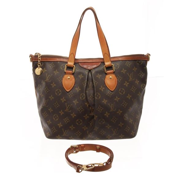 Louis Vuitton Palermo PM Shoulder Bag Brown Monogram Coated Canvas