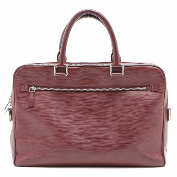 Louis Vuitton Bordeaux Porte Documents Business Briefcase Burgundy Epi Leather
