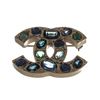 Image 1 : Chanel CC Rhinestone Brooch Brooch Gold Plated Metal, and rhinestones
