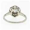 Image 6 : Antique Art Deco 18k White Gold 0.36 ctw Round Diamond Solitaire Open Hexagon Ri