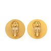 Image 2 : Hermes Clip-on Earring Earrings Gold/Brown Gold Plated Metal/Leather