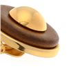 Image 4 : Hermes Clip-on Earring Earrings Gold/Brown Gold Plated Metal/Leather
