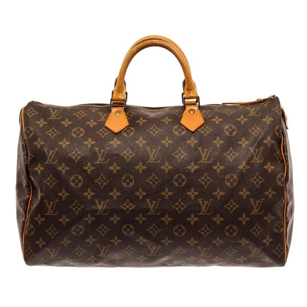 Louis Vuitton Speedy 40 Boston Bag Brown Monogram Coated Canvas