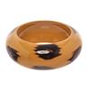 Image 2 : Hermes Resin Wide Bangle Bracelet Beige Wood