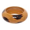 Image 5 : Hermes Resin Wide Bangle Bracelet Beige Wood