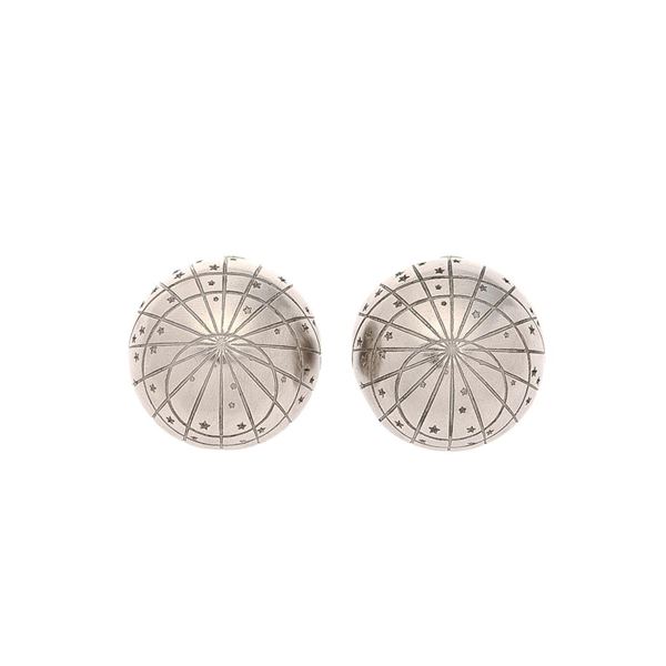 Hermes Zodiac Earrings Earrings Silver Plated Metal